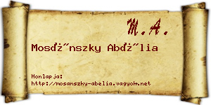 Mosánszky Abélia névjegykártya